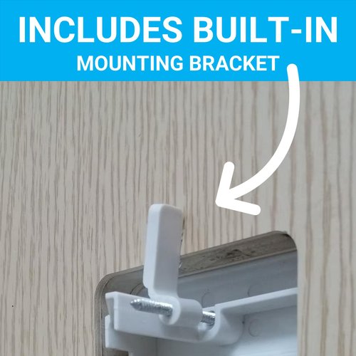 Keystone Wall Plate, Built-In Mounting Bracket, 2 Gang, Supports Jack or Modular Inserts, In Wall Patch Panel - White (4 Port)