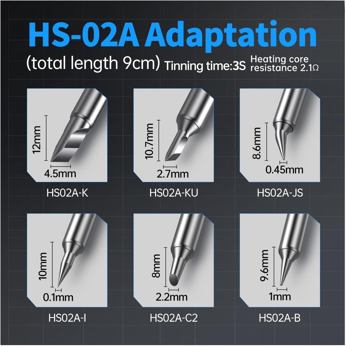 FNIRSI HS-02A 100W Portable Corded Soldering Iron Kit, 3S Fast Heating, 212-842℉, Pre-set 3 Groups Temperature, 6 F245 Soldering Tips, Smart Digital Soldering Iron Pen Tool for Electronics Repair
