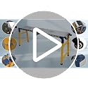 Villertech 35.5" Wide Foldable Height-Adjustable Scaffolding Work Platform