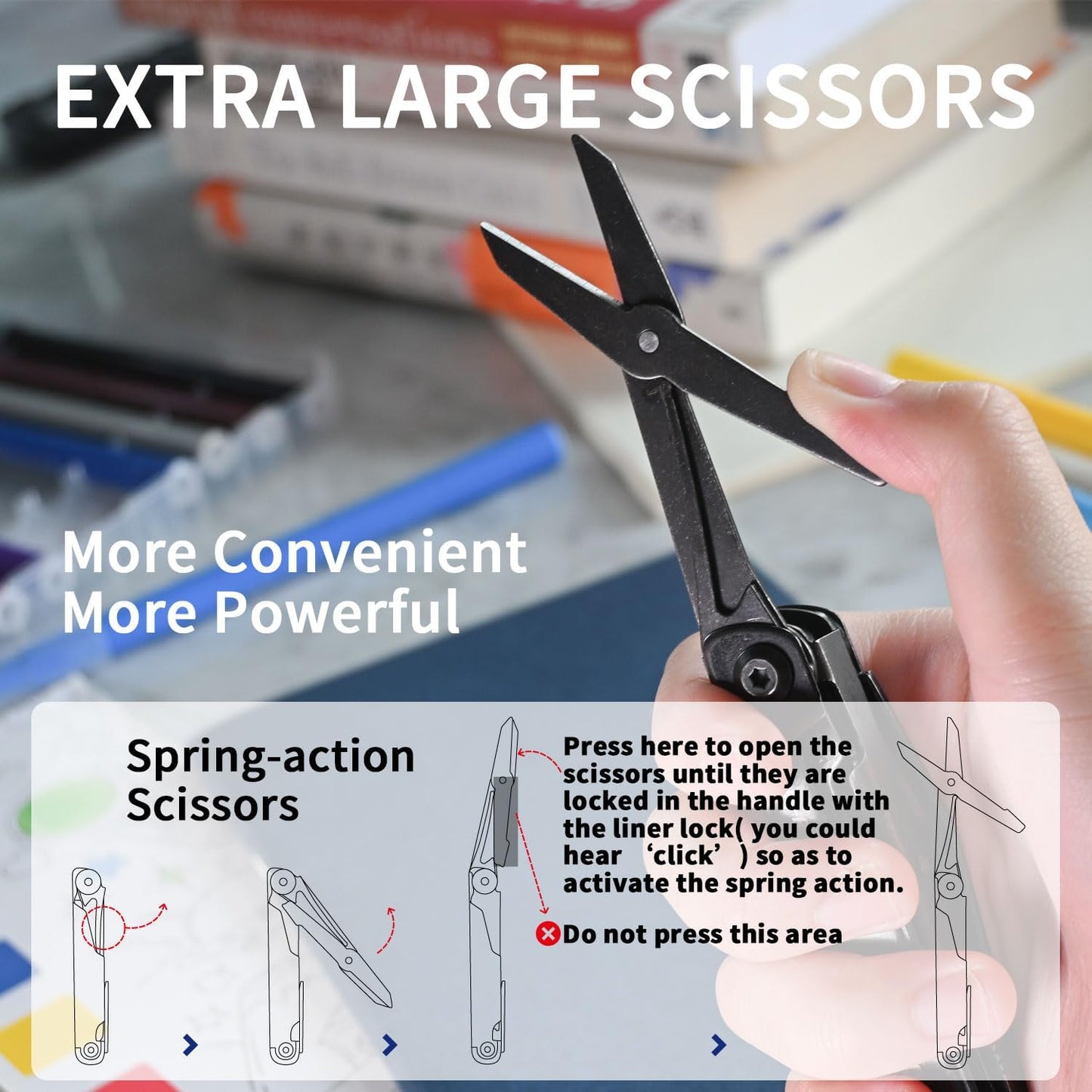 Multitool Gen-R Lite, Retro Black EDC Pocket Knife VG10 Blade, Compact 15-in-1 Multi-tool with Screwdriver, Large Scissors, Glass Breaker, Leather Sheath, Lightweight for Hiking, Camping
