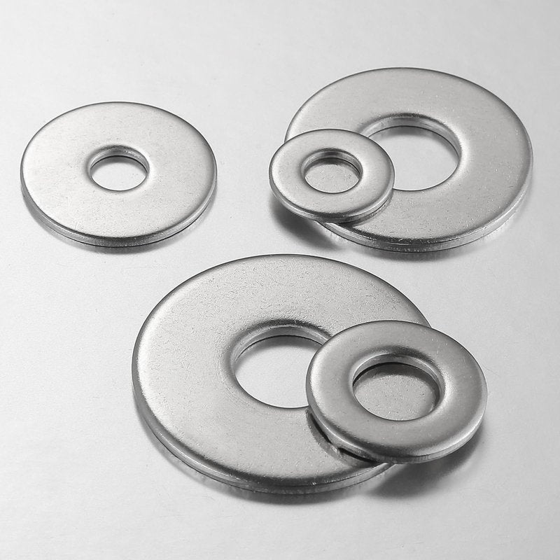 Wensilon (130Pcs)#12x1 Stainless Steel 304 Metal Flat washers for Screws and Bolts, Suitable for Factory Maintenance, Kitchen, Store and Outdoor Construction