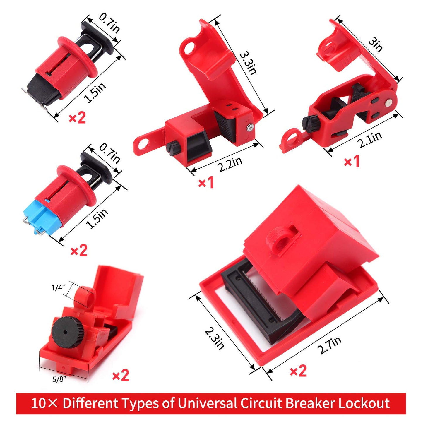 Lockout Tagout Kit - Lockout Set Safety Padlocks Lockout Hasp Breaker Lockout Ball Valve Lockout Steel Cable Lockout Plug Loto Valve Lockout Loto Tags Lock Out Tag Out