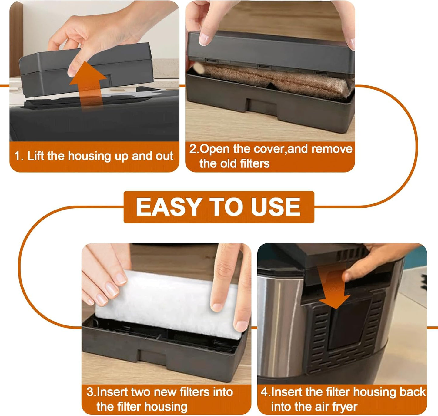 16Pcs Air Fryer Filter for Instant Vortex Plus 6-Quart Air Fryer, Effective Odour Removal, Compatible with Instant Vortex Air Fryer Accessories