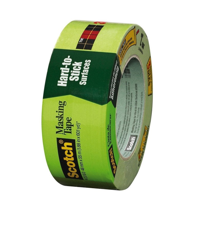 Scotch Rough Surface Extra Strength Painter's Tape, 1.88 in x 60.1 yd, Tape Protects Surfaces and Removes Easily, Rough Surface Painting Tape for Indoor and Outdoor Use, 1 Roll (2060-48MP)