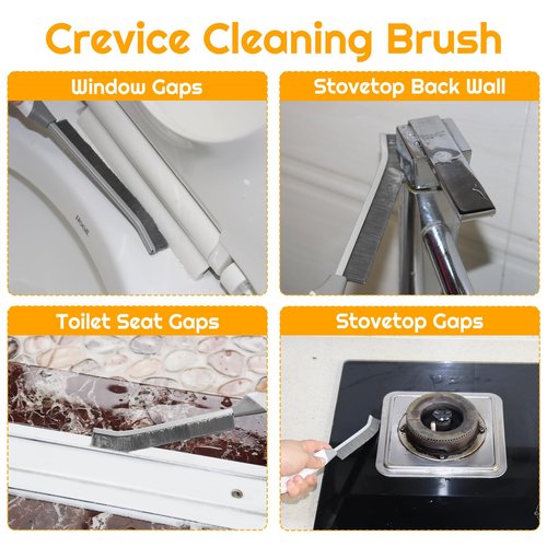 SUOXU Cleaning Brush Grout Scrub Brush,Home Kitchen Bathroom Window Gap Cleaning Tools,4 pcs Hard Bristle Scrubbing Brush,Kitchen Bathroom Tile Toilet Home Essentials Cleaner Household Use