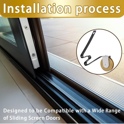 4 Pack Sliding Screen Door Tension Spring Fits for M-Shaped Rollers, 1-1/4" Concaved Steel Ball Bearing Replaces B 512, B 513, and B 746 Both top and Bottom are Replaceable