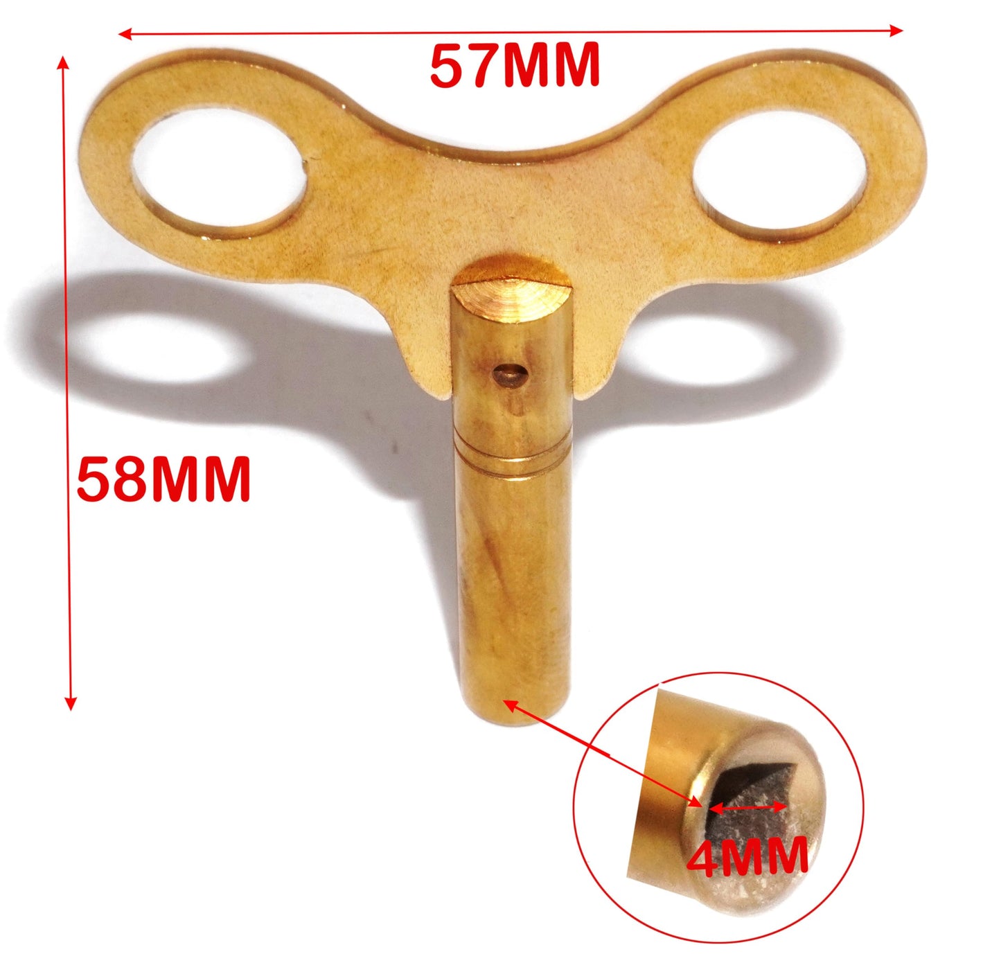 AEspares Key for Clock Winding Mechanical Clock Crank Winder Key Tool Brass Made (Key No. 7-4.00mm I.D.)