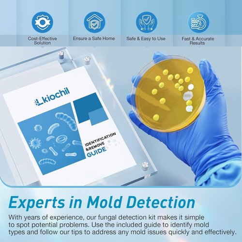 lkiochil Mold Test Kit for Home - 8 Simple Detection Tests for Surface Mold, HVAC System & Indoor Air Quality - DIY Black Mold Detector with Mold Identification Guide, Fast & Reliable Results