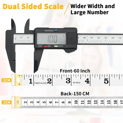 6 Packs Body Tape Measure Body Measuring Tape Weight Loss, Wider Accurate 60 Inch Measuring Tape for Body Measurements Sewing Fabric Cloth Waist Tailor Craft, Multicolor