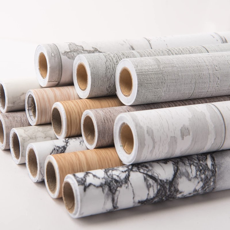 Art3d 120"x17.3" Peel and Stick Wallpaper - Decorative Self Adhesive Contact Paper for Cabinets Countertop Shelf Kitchen Wallpaper,White-Washed