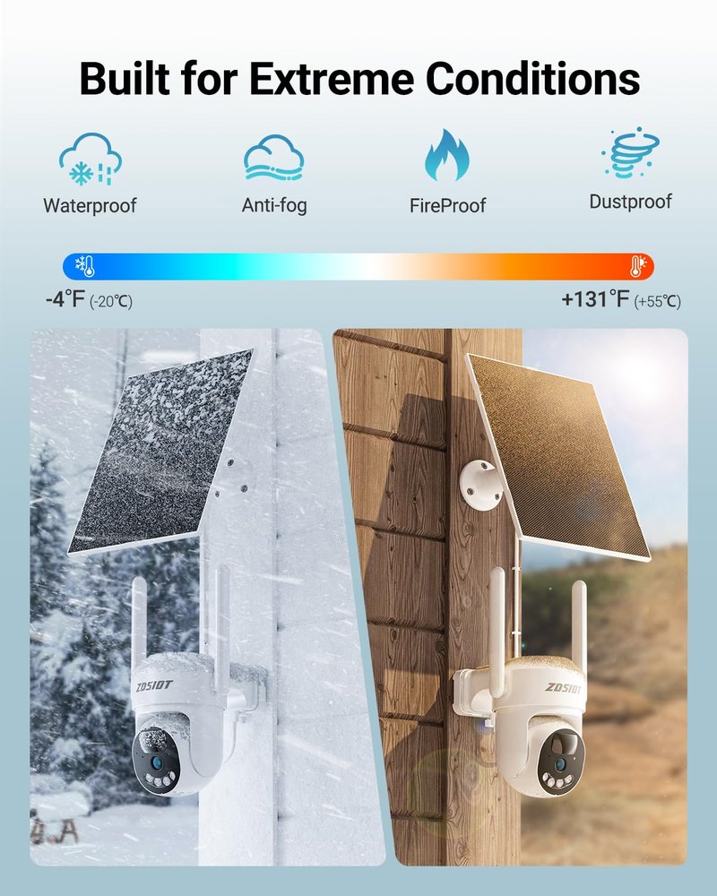 4MP Cellular Security Camera 24/7 Recording with 360-Day SIM Data for Jobsite/Barn/Rural Areas, No WiFi Solar 4G LTE Camera Wireless Outdoor, Motion Detection, 360° Human Tracking, 64GB TF Card