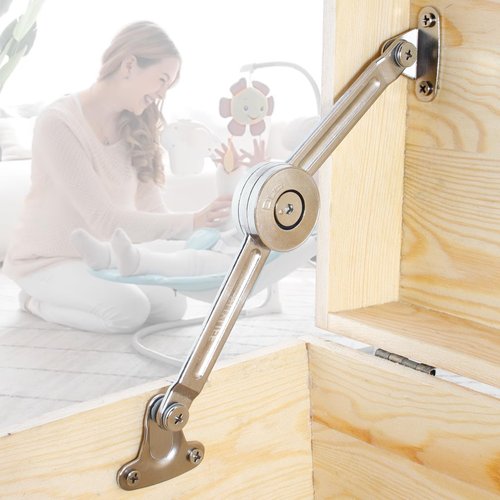 Heavy Duty Chest Hinges and Lid Support Soft Close for Toy Box for Cabinet Kitchen Wardrode Toy Chamber 2 Pack