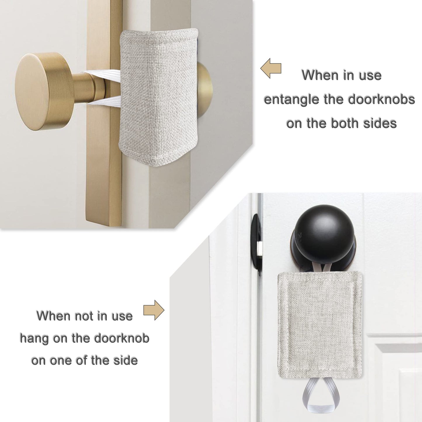 Door Latch Cover Baby Door Silencer Cushion for Slamming, Quiet Lock Cover Closer Durable Material for Light Sleeper Nursery Children - 4x3 inches, White, 3 Pieces
