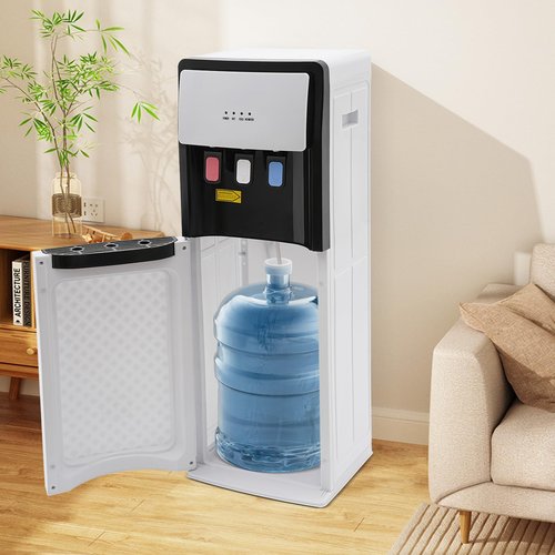 Bottom Loading Water Dispenser 5 Gallon, Hot & Cold Water Cooler 3 Temperature Settings Hot, Cold&Room, Standing Water Dispenser for Home, Office, Kitchens, Apartments, Living Rooms (White)
