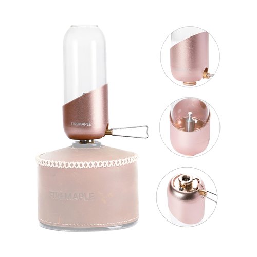 Fire Maple Orange Camping Light, Propane Lamp,Gas Lantern, Glass Lampshade & Windproof, NO Mantles Needed, Brightness Adjustable, Heating, Camping Atmosphere &Bright Flames