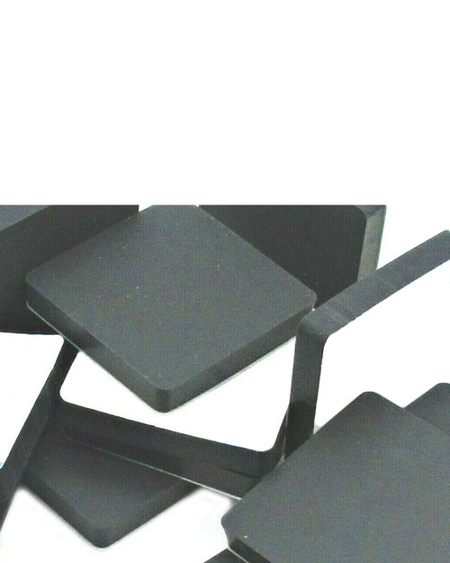 Self Adhesive Silicone Rubber Feet - 1" Square X 1/4" H Black Rubber Feet Self Stick Bumper Pads Black Rubber Bumpers Self Adhesive Rubber Spacer Adhesive Rubber Feet (8)