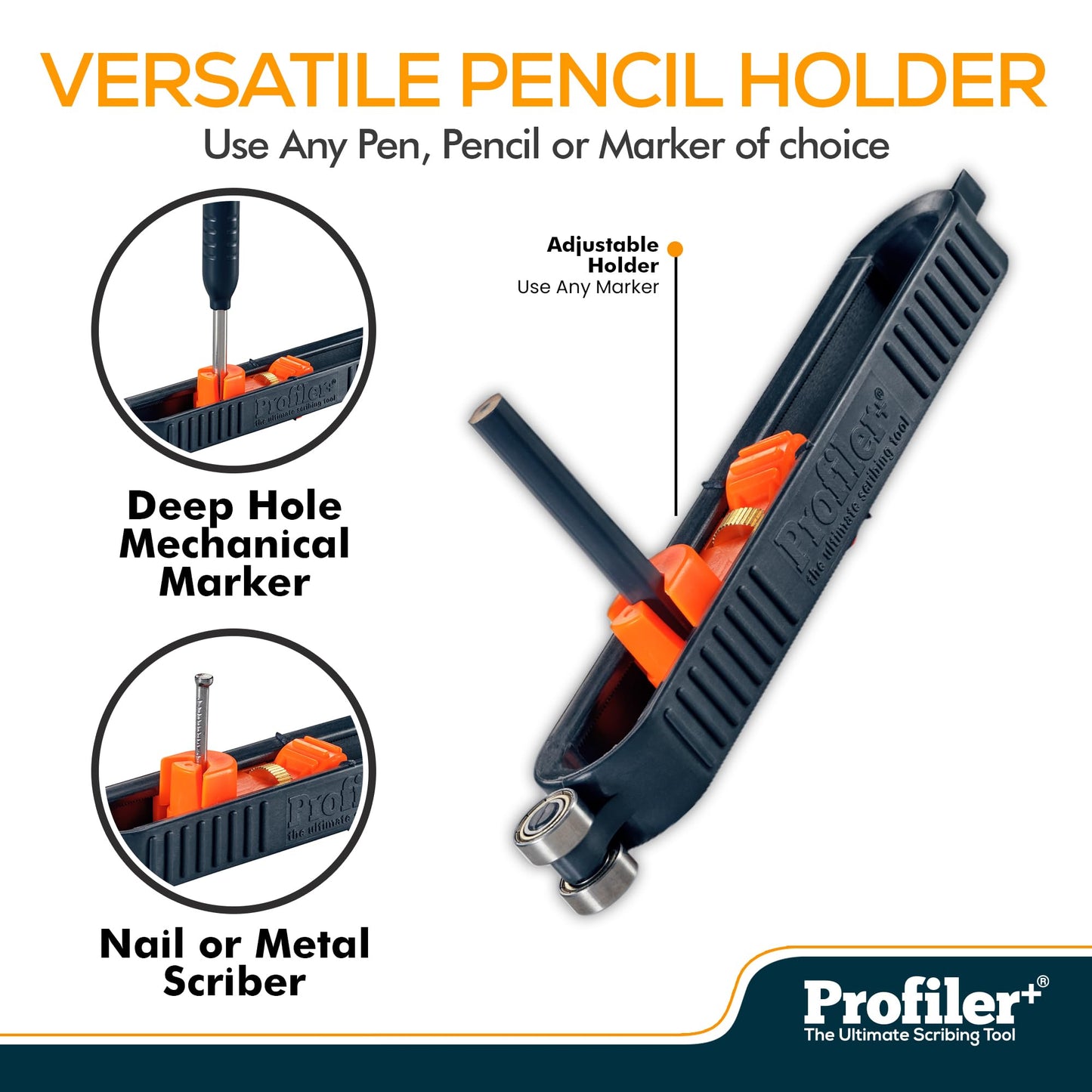 Profiler+ Multifunction Scribing Tool - Precision Woodworking Scribe for Carpentry, Contour Marking, and Construction - Measuring Tool with Durable Design - Metal, Stone, and Woodworking Scribe Tool