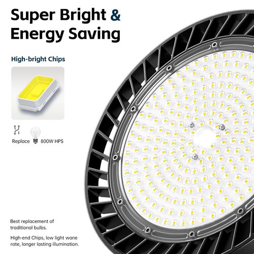 lvsdak UFO LED High Bay Lights 5000K 200W 30000LM 6 Pack with Plug High Bay Led Shop Lights Suitable for Warehouse Workshop Factory Gym Garage Barn LED Lamp AC100-277V