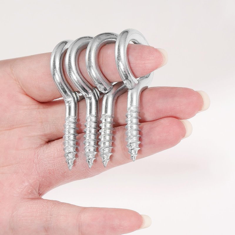 10 Pcs 2.2 Inches Eye Hooks,M6 Screw Eye Hooks,Heavy Duty Screw Eye Bolt,Load Bearing 200LB,Eye Bolt for Indoor & Outdoor Use