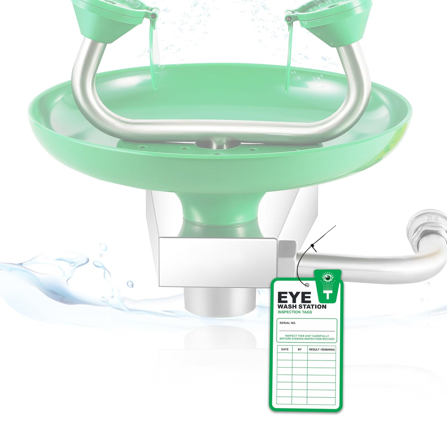 Legend Eye Wash Station Inspection Tags - 50 Pack, RP-Plastic, OSHA Approved, Waterproof