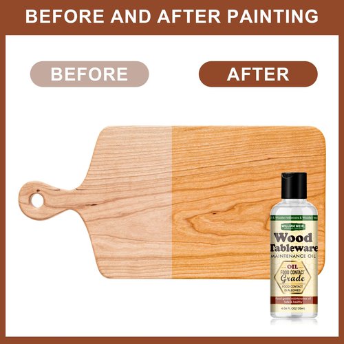 WANJAO Wooden Cutting Board Oil, Butcher Block Oil with Towel Cutting Board Applicator to Clean and Protect Wood for Home Kitchen Solid Wood Countertops Dining Table Tops, 120ML Transparent