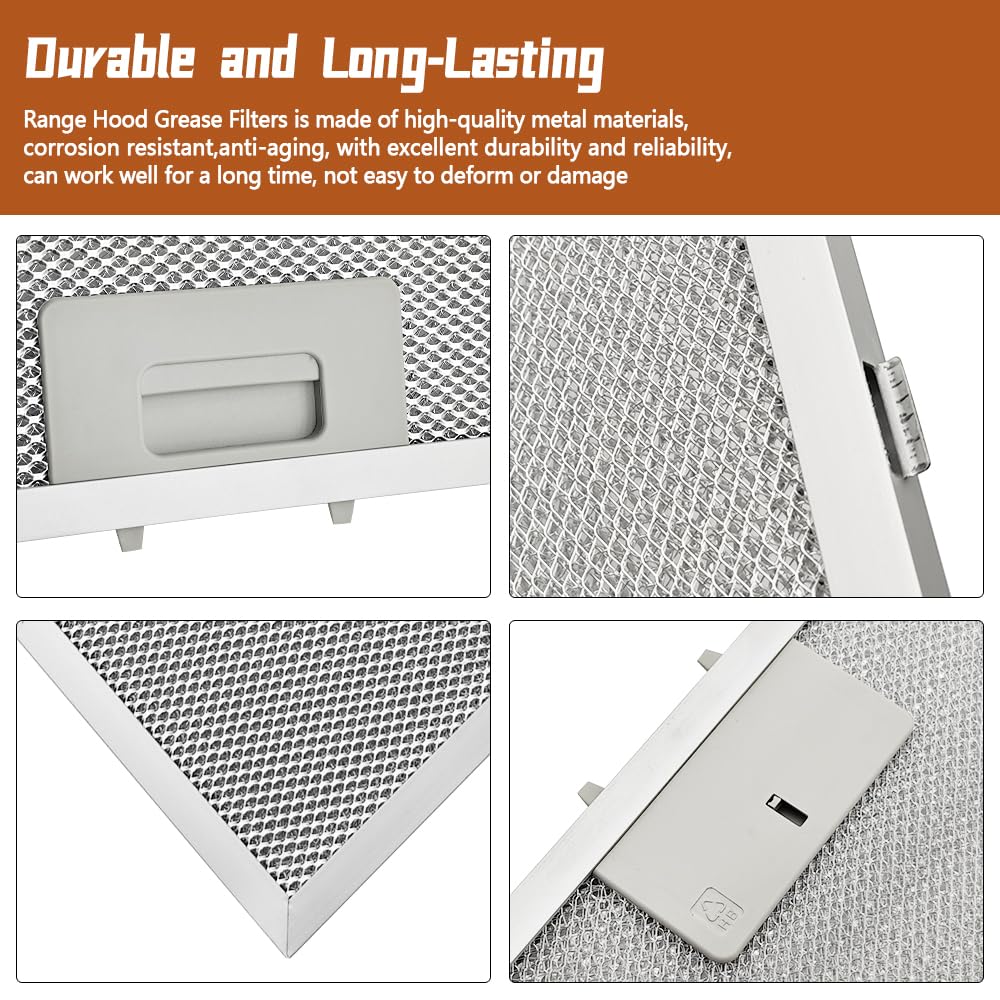 QIEFOAD WB02X11011 Grease Filter 14-1/2" x 11-5/8" Fit for GE JV636H1SS JV636H2SS JV536H1SS Range Hood