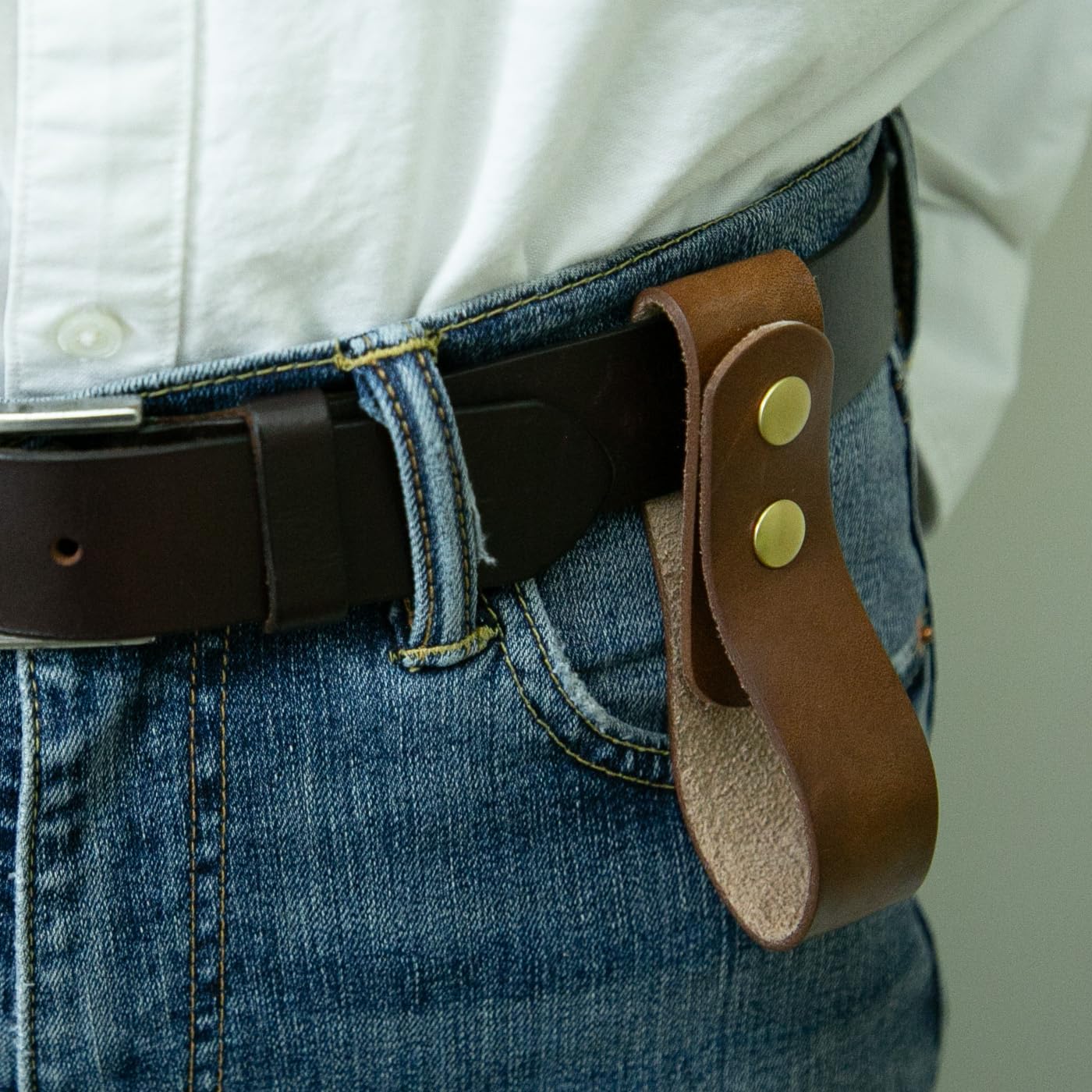 Atoomtuzs Cowhide Leather Whip Holster -Thick Grain Leather Whip Holder Indiana Jones Whip Holder,Brown BullWhip Belt Holster Handmade for Cowboy