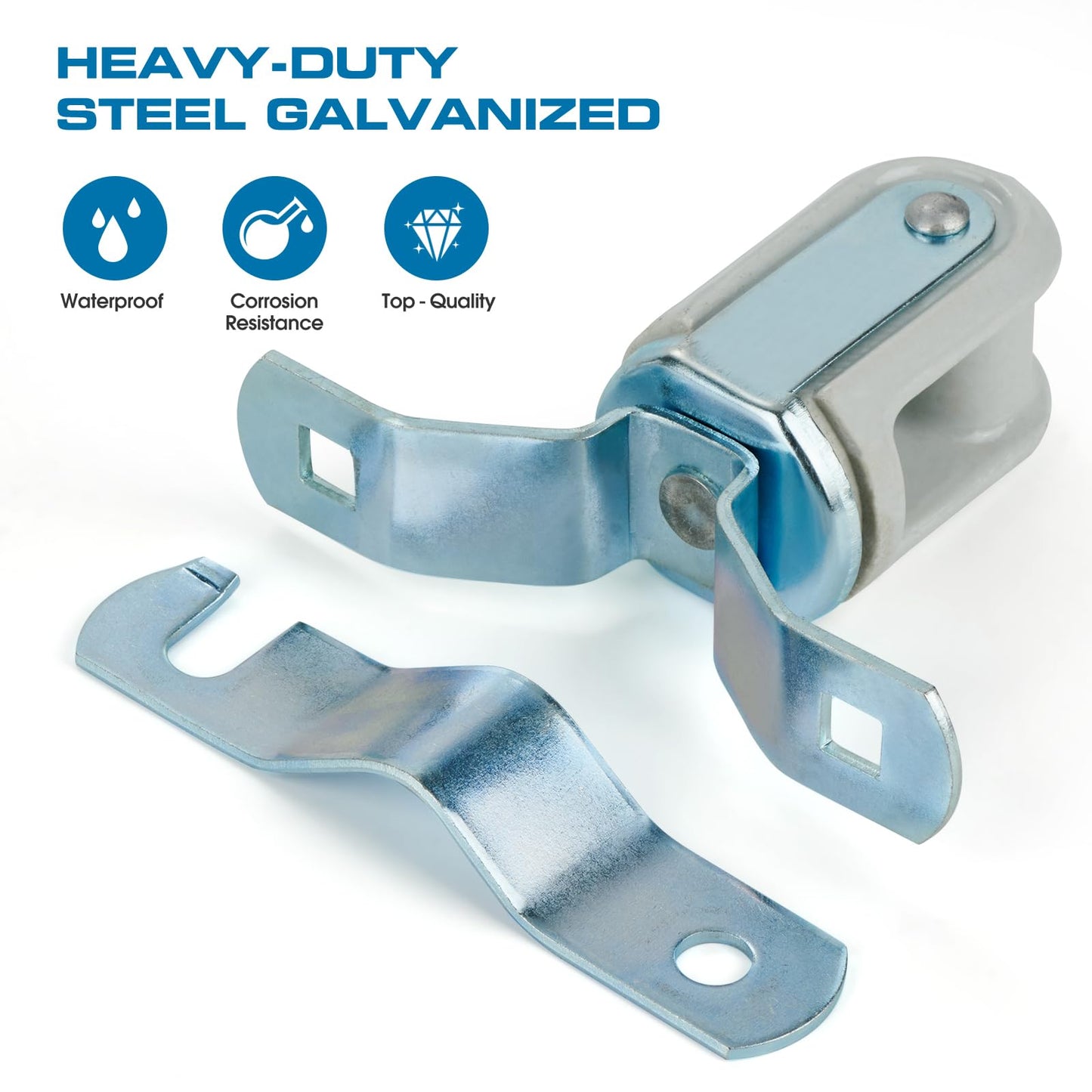 HIBUMFX Heavy Duty Wire Holder, Porcelain Insulator with Adjustable Bracket, 1-1/4" - 3" (1)
