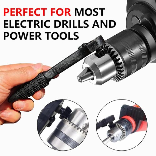 taakcc 2-in-1 Ratcheting Drill Chuck Key Wrench,Drill Chuck Key,Universal Chuck Key Replacement Tool for Drill, Compatible with Most Electric Drills and Power Tools(1Pcs