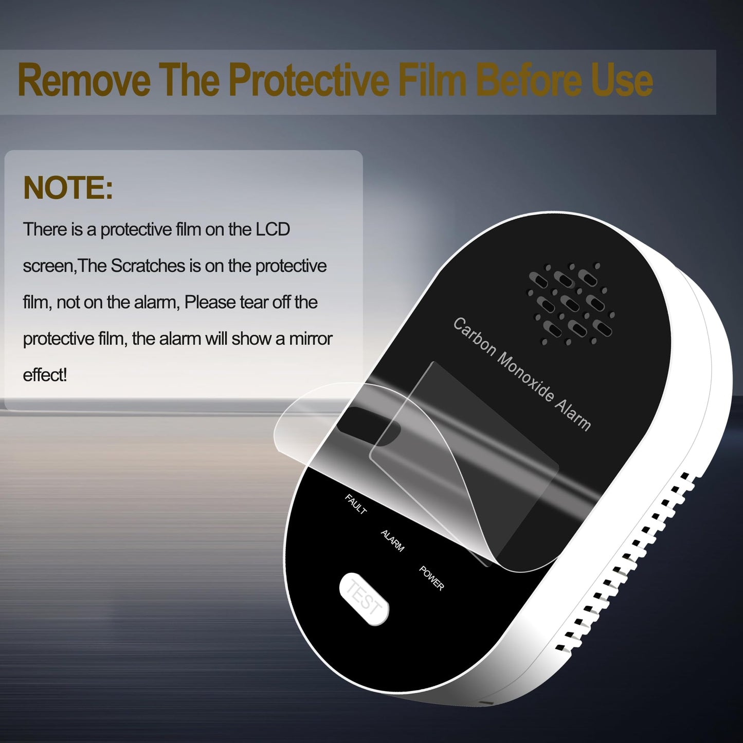 3-in-1 Carbon Monoxide Detectors, Carbon Monoxide Detector Plug in with Temperature Humidity Sensor Built-in, Carbon Monoxide Alarm with Clear LCD Display and Sound Warning, Easy to Install