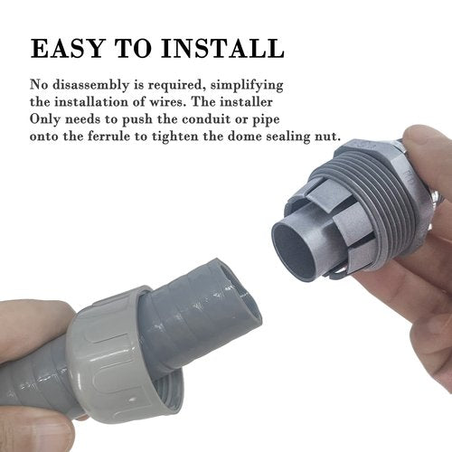 Wocloer Liquid-Tight Conduit - 3/4inch 25 Foot Flexible Non Metallic Liquid Tight Electrical Conduit Kit, With 4 Straight and 3 90-Degree Conduit Connector Fittings.3/4" Dia