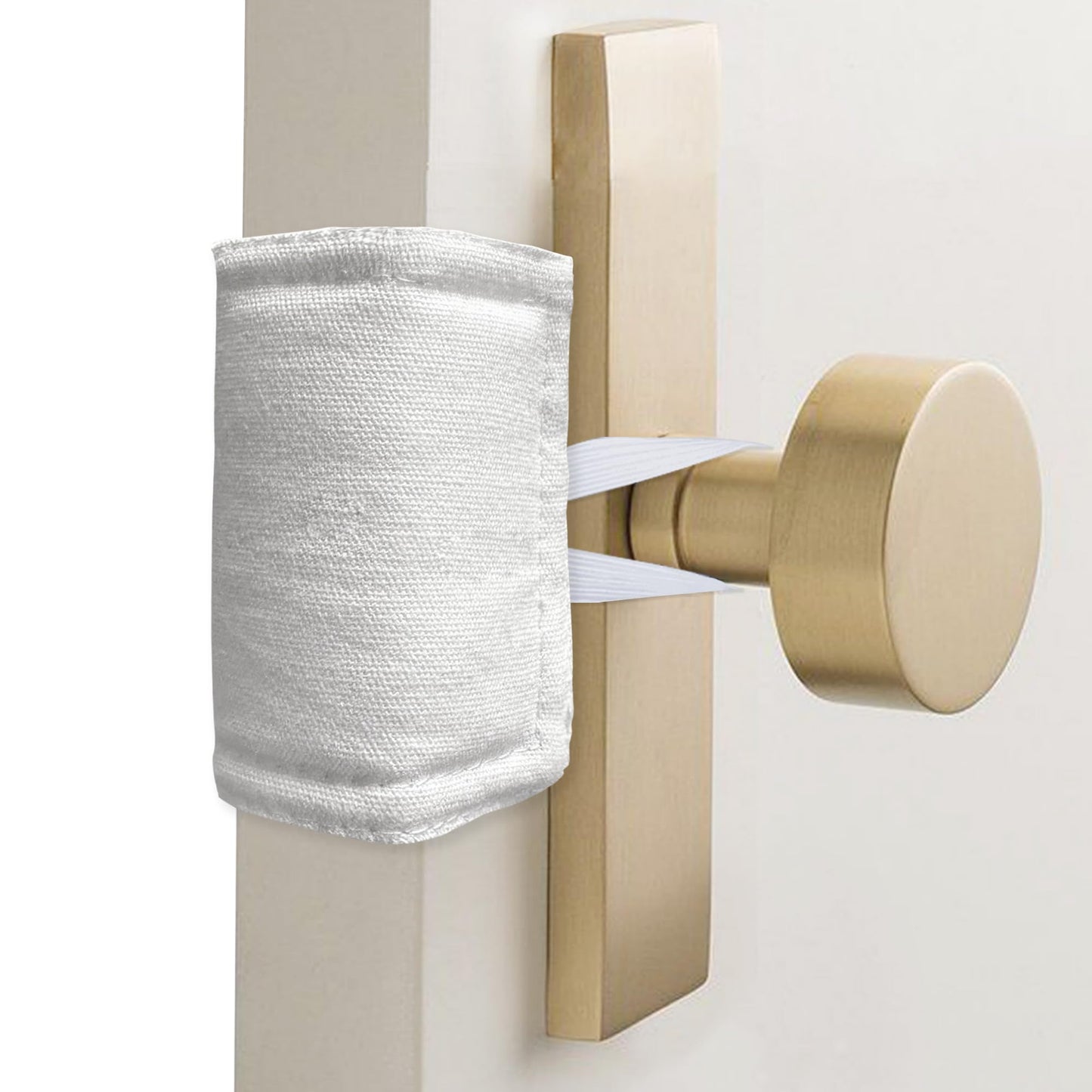 Door Latch Cover Baby Door Silencer Cushion for Slamming, Quiet Lock Cover Closer Durable Material for Light Sleeper Nursery Children - 4x3 inches, White, 3 Pieces