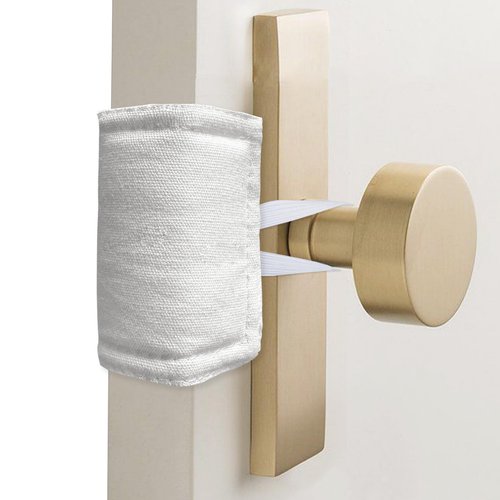 Door Latch Cover Baby Door Silencer Cushion for Slamming, Quiet Lock Cover Closer Durable Material for Light Sleeper Nursery Children - 4x3 inches, White, 3 Pieces