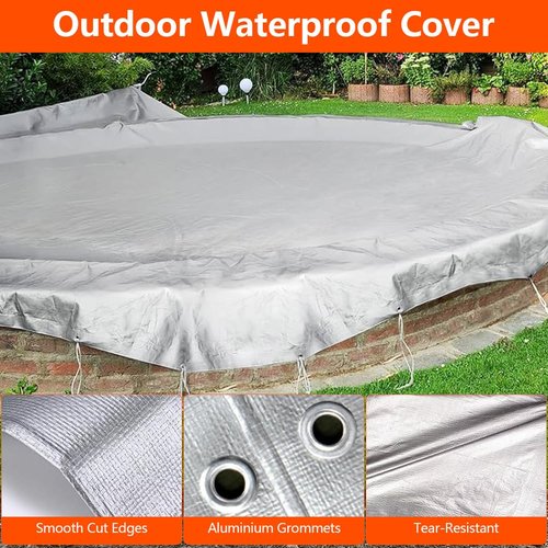 24x50Ft Tarps 18 MIL Heavy Duty Thick Waterproof Poly Tarp, UV Resistant&Tear Multipurpose Protective Cover w/Grommets and Reinforced Edges for Camping, Tent, Boat, RV, Car Silver&Black