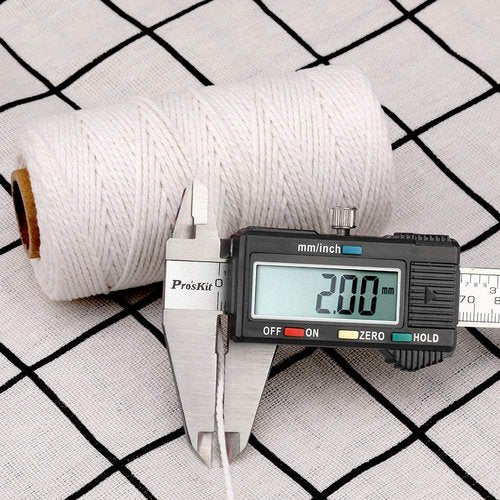 G2PLUS White String, Cotton Bakers Twine, 328 Feet 2MM Natural White Cotton String for Crafts, Gift Wrapping Twine, Home Decor, Gift Packaging