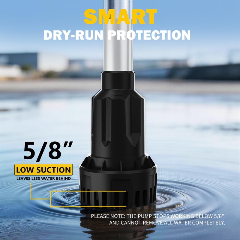 720GPH Cordless Stick Water Transfer Pump Compatible with Dewalt 20v Max Battery (Tool Only), 32FT Lift, Portable Sump Pump Submersible Utility Pump for Garden Basement Pond RV Pool Boat Well