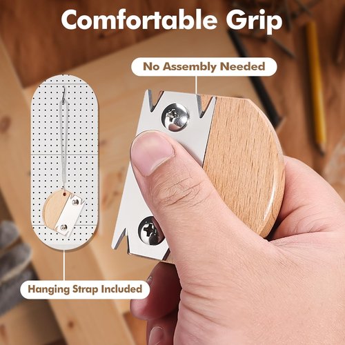 DRAXZOR Edge Banding Trimmer, 2025 Upgraded Wood Edge Band Cutter with Wooden Handle and Stainless Steel Blade, Professional Veneer Edge Trimmer Tool for Woodworking, Veneer, PVC