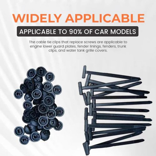 Nylon Universal Cable Tie Buckle,Heavy Duty Self-Locking Nylon Zip Ties Holder,Replaces Screws - Tightens with One Buckle, And Fixes Various Vehicle Parts! (20)