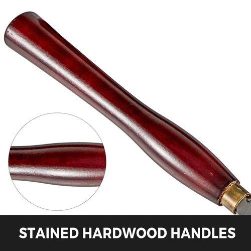 Mophorn Woodworking Lathe Chisel Set 8 Piece Set Lathe Chisel HSS Steel Blades Wood Turning Tools Wooden Case for Storage for Wood Carving Root Carving Furniture Carving Lathes Red