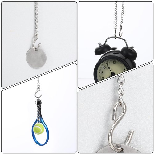 6 Pcs Stain Glass Window Hanging Chain, 20 Inch Hanging Chains with Hooks, Picture Chain, Outdoor Decorative Chains for Walls Gardens and Kitchens