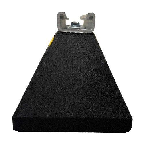 M-Block Rooftop Pipe Support - Heavy Duty Roof Blocks for Conduit - 100% Recycled Rubber Base - For Standard Strut Brackets & Clamps - Flat-Bottom Rubber Channel Support - M-Block Base w/ 13/16" Strut