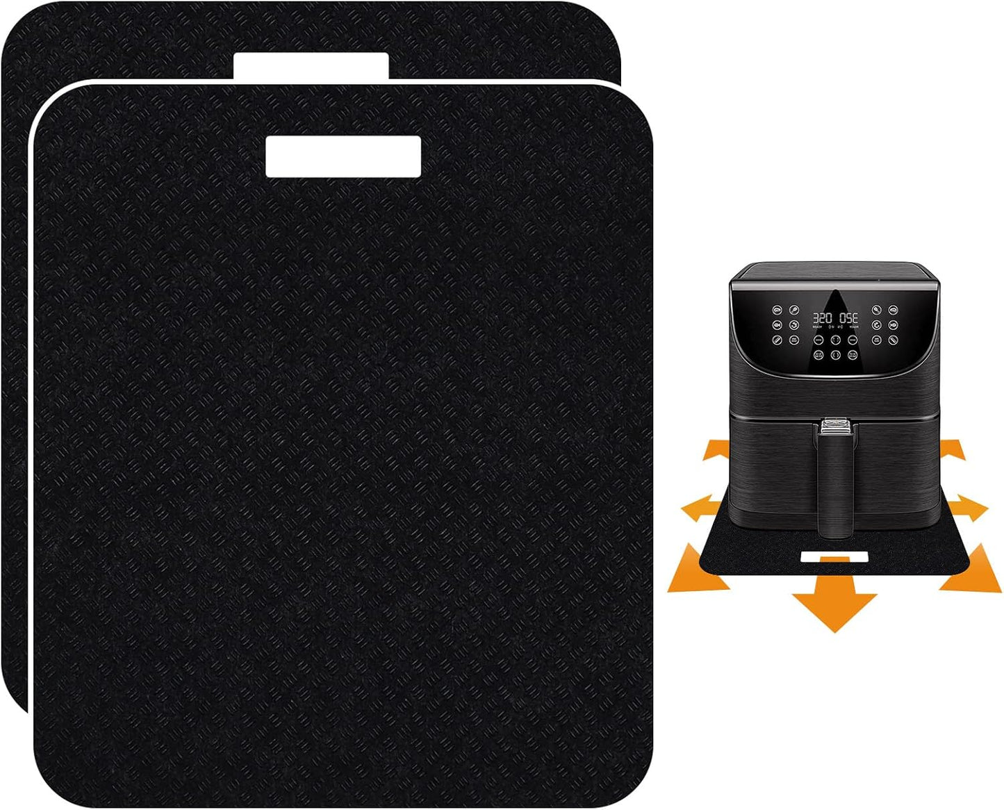 Heat Resistant Mat for Air Fryer With Sliding Function, 2 Pcs 12 * 14 in Pad Caddy Countertop Protector for Cosori, Ninja