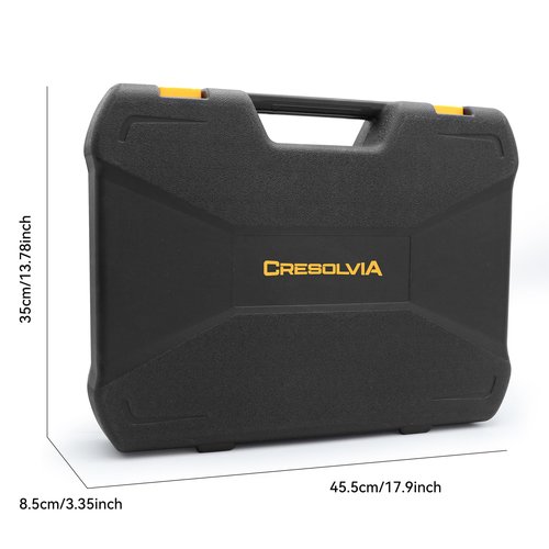 CRESOLVIA Home Tool Kit 199 Piece Basic Household Auto Repair Tool Set Car Toolbox General Hand Tool Kit for Home Men Women DIY with Plastic Toolbox Storage Case Pliers Wrench Combination