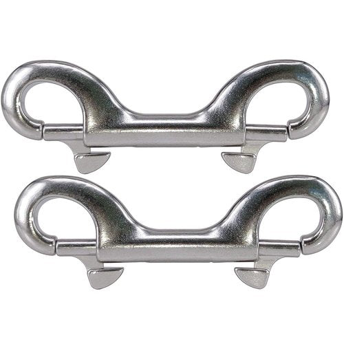 Yeebline Double Ended Bolt Snap Hook, 2-Pack 3-1/2 in 316 Stainless Steel Marine Grade Double End Trigger Snaps Metal Clips for Diving, Dog Leash, Key Chain, Horse Tack, Pet Feed Buckets