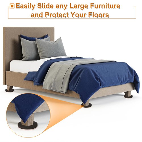 Felt Furniture Sliders for Hardwood Floors, 16 PCS 3" Reusable Furniture Movers Sliders for Hard Surfaces, Move Your Furniture Easily and Safely!
