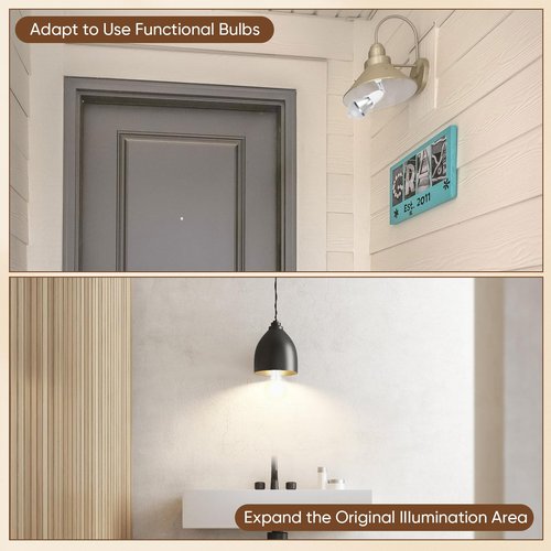 3 Pack Light Socket Extender, E26/E27 4.5 Inch Light Socket Extension, Vertical 180°Horizontal 350° Adjustable Medium Screw Base Light Bulb Extension Socket