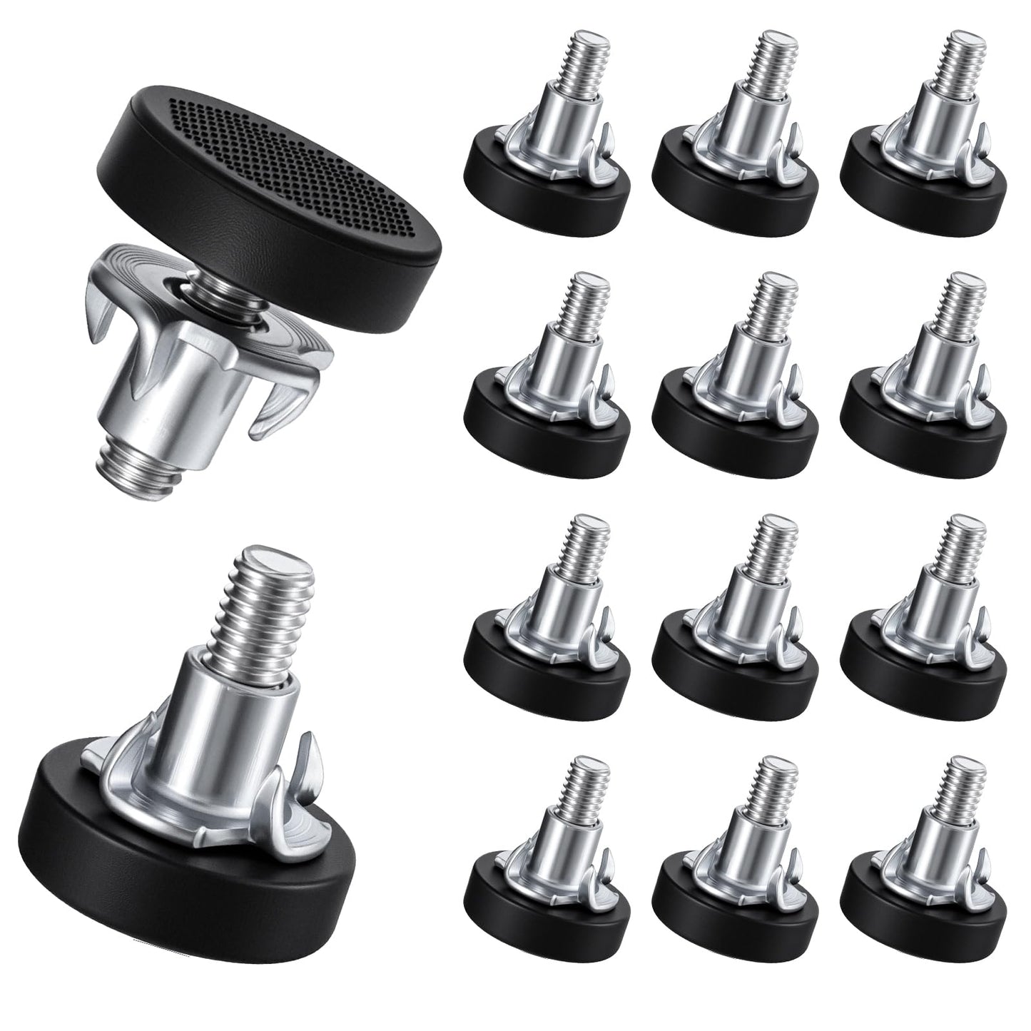 YBEATY 14 Pcs Thread Leveling Feet Heavy Duty Glide Chair Legs Antislip Individual Adjustable Furniture Levelers Threaded Screw on Table Feet for Cabinets Stool Desk Dresser Furniture