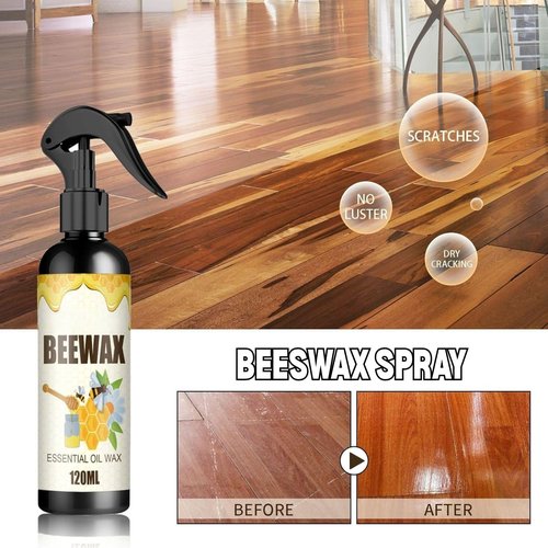 Nsacxa 2PCS Beeswax Spray, Beeswax Spray Furniture Polish, Bees wax Wood Polish, Bees wax Care spray & Restorer for Wood Floors, Furniture, Tables, Cabinets
