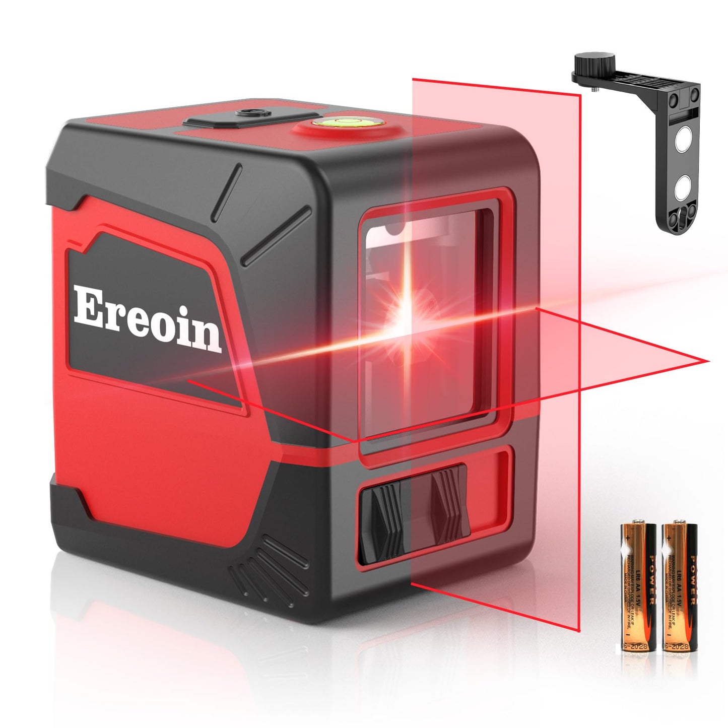 Laser Level Self-leveling Red Cross laser tool with vertical and horizontal lines,360 degree rotation self-leveling mode&IP54 waterproof for Picture Hanging Indoor & Outdoor