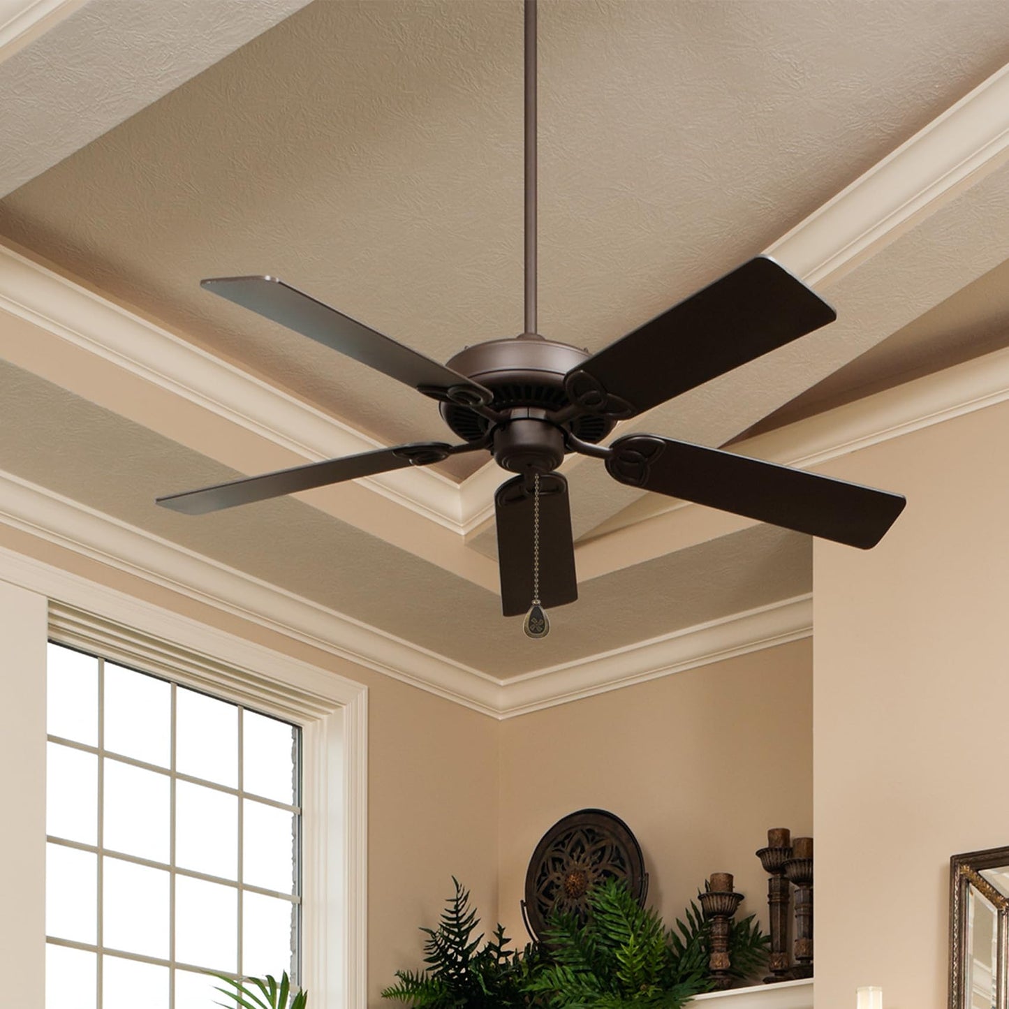 BoAn 6 Pack Bronzed Ceiling Fan Pull Chain Extension,12 Inches Decorative Fan Pull Chain Pendant Extension, with Ball Fan Chain Connector for Ceiling Fans and Lights(3 Light and 3 Fan)